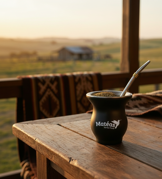 Yerba Maté beker van Matéas in een karakterstieke setting - fotoshoot