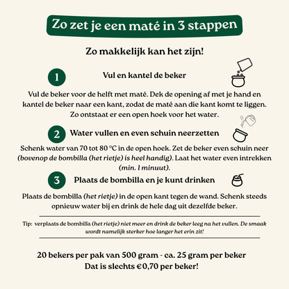 Totaalset - Matéas Yerba Maté (500g) & Beker + Rietje & Thermosfles