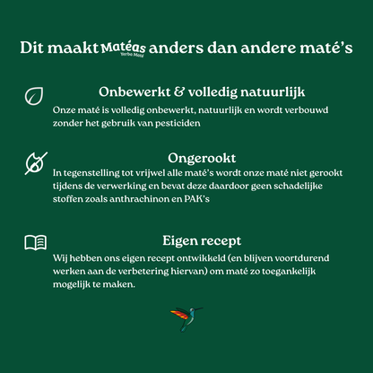 Totaalset - Matéas Yerba Maté (500g) & Beker + Rietje & Thermosfles