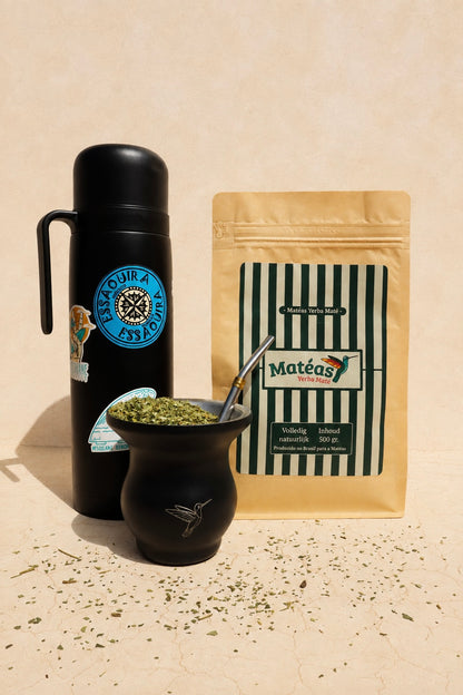 Totaalset - Matéas Yerba Maté (500g) & Beker + Rietje & Thermosfles