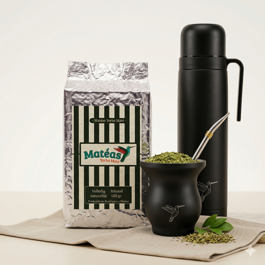 Totaalset - Matéas Yerba Maté (500g) & Beker + Rietje & Thermosfles (PRE-ORDER)